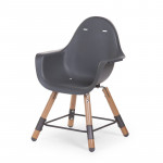 CHILDHOME Κάθισμα Φαγητού Childhome EVOLU 2 Natural - Anthracite 2 in1 & Bumper BR73096