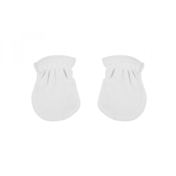 Figlio Bino Γαντάκια Βρεφικά Ίντερλοκ 100% Βαμβάκι (2 τεμ) White F-50