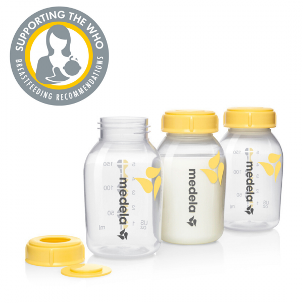 Medela Σετ 3 Φιάλες Μητρικού Γάλακτος με Πώμα 150ml 800.0797