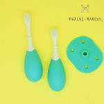 Marcus & marcus Βρεφικές Οδοντόβουρτσες σιλικόνης με 3 στάδια ανάπτυξης σετ των 2 τμχ. blue MNMRC03BL