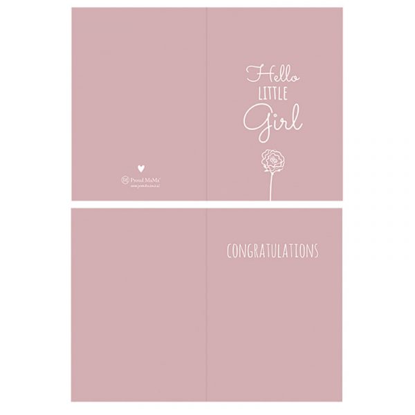 Proud Mama Ευχετήρια Κάρτα Γέννησης Dusty Pink PM-543