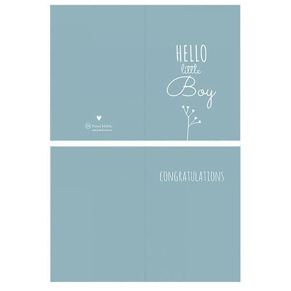 Proud Mama Ευχετήρια Κάρτα Γέννησης Steel Blue PM-544
