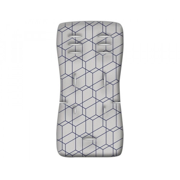 Grecostrom Στρωματάκι Καροτσιού Memory Foam 0m+ Honeycomb Grey VRE.SKA.MEM.AGR