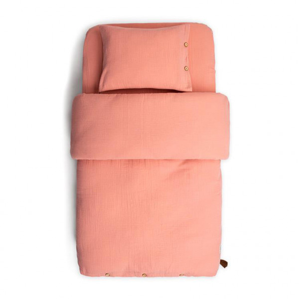 Funna Baby Σετ Παπλωματοθήκη κούνιας 2τμχ 110x150cm Coral Pink 0200