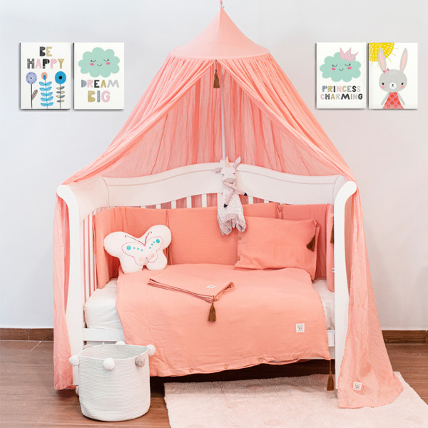 Funna Baby Σετ προίκας μωρού Μουσελίνα Coral Pink 0200-1