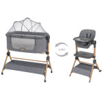 Kikka Boo 2in1 Λίκνο και Καρεκλάκι Φαγητού Sleat Me Grey 31003020109 Kikka Boo 2in1 Λίκνο και Καρεκλάκι Φαγητού Sleat Me Grey 31003020109