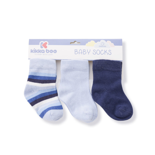 Kikka Boo Κάλτσες 3 τμχ 1-2 ετών Stripes Dark Blue 31110010100