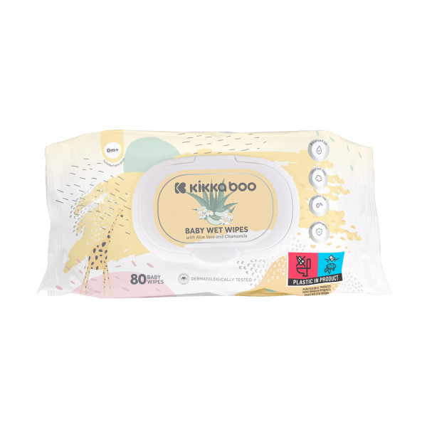 Kikka Boo Υγρά Μαντηλάκια για Μωράκια 80 τεμ. Aloe Vera & Chamomile 31301020012