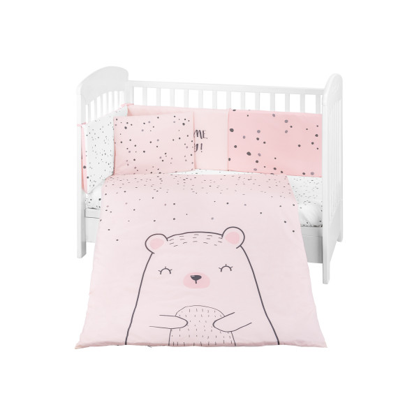 Kikka Boo Σετ Κούνιας 6τμχ70/140 Bear with me Pink 41101060120