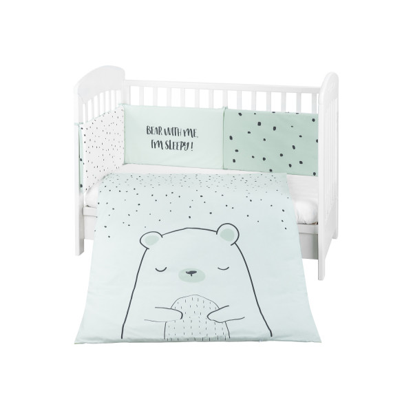 Kikka Boo Σετ Κούνιας 2τμχ 70x140cm Bear with me Mint 41101020115