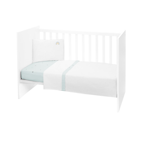 KikkaBoo Σετ Σεντόνια Κούνιας Βαμβακερά 70x140 Stripy Friends 41101030181