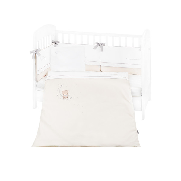 Kikka Boo Σετ Κούνιας 6τμχ με κέντημα 70x140 Dream Big Beige 41101060130