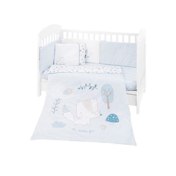 Kikka boo Σετ Προίκας Για Κούνια 6τμχ 70x140cm Little Fox 41101060110