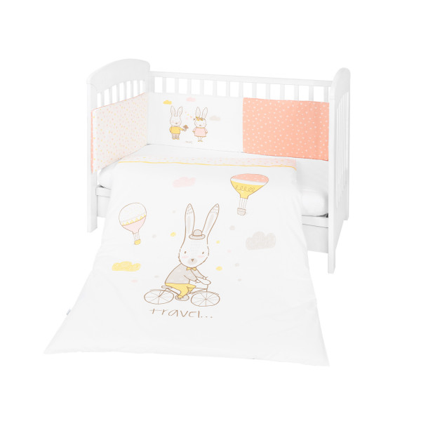 Kikka Boo Σετ Κούνιας Rabbits in Love 3τμχ 70x140cm 41101020096