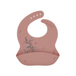 Kikka Boo Σαλιάρα Σιλικόνης Platinum Flora Blush 31302050040