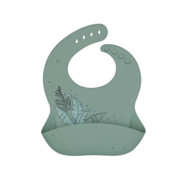 Kikka Boo Σαλιάρα Σιλικόνης Platinum Flora Sage 31302050038