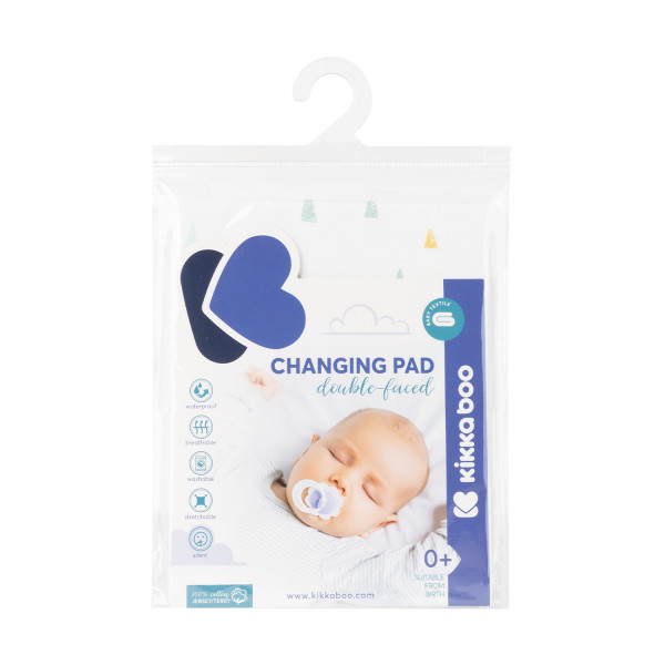 Kikka Boo Σελτεδάκι Αδιάβροχο Διπλής Όψης Jersey/Terry 40x60 Triangles 31105020014