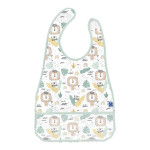 Kikka Boo Πλαστική Σαλιάρα Mε Θήκη Savanna Pattern 4Μ+ Mint 31303030039