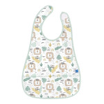 Kikka Boo Πλαστική Σαλιάρα Mε Θήκη Savanna Pattern 4Μ+ Mint 31303030039