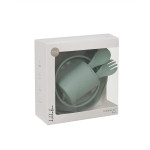 Kikka Boo Σετ Φαγητού 5 τεμαχίων Σιλικόνης Platinum Sage 31302050001