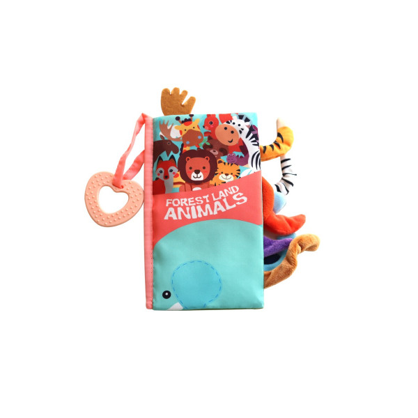 Kikka Boo Εκπαιδευτικό Υφασμάτινο Βιβλιαράκι με Μασητικό Forest animals 31201010265