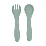 Kikka Boo Σετ Πιρουνιών Και Κουταλιών Platinum Silicone Sage 31302050014