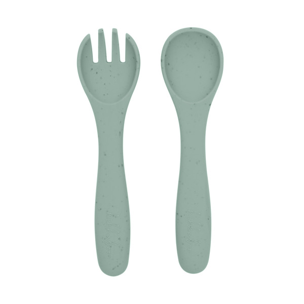 Kikka Boo Σετ Πιρουνιών Και Κουταλιών Platinum Silicone Sage 31302050014