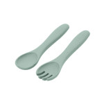 Kikka Boo Σετ Πιρουνιών Και Κουταλιών Platinum Silicone Sage 31302050014