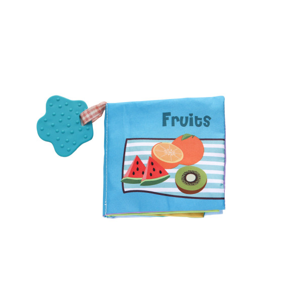Kikka Boo Εκπαιδευτικό υφασμάτινο βιβλίο με οδοντοφυΐα 3Μ+ Fruits 31201010271