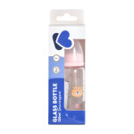 Kikka Boo Γυάλινο Μπιμπερό 120ml Savanna Pink 31302020115