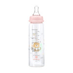 Kikka Boo Γυάλινο Μπιμπερό 240ml Savanna Pink 31302020117