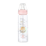 Kikka Boo Γυάλινο Μπιμπερό 240ml Savanna Pink 31302020117