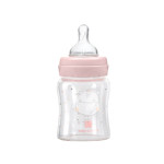 Kikka Boo Γυάλινο Μπιμπερό 120ml  Hippo Dreams Pink 31302020119
