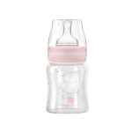 Kikka Boo Γυάλινο Μπιμπερό 120ml  Hippo Dreams Pink 31302020119