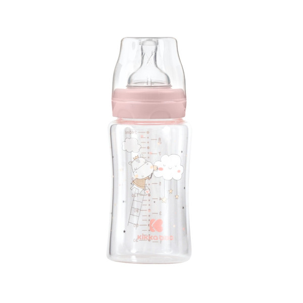 Kikka Boo Γυάλινο Μπιμπερό 240ml Hippo Dreams Pink 31302020121