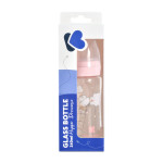 Kikka Boo Γυάλινο Μπιμπερό 240ml Hippo Dreams Pink 31302020121