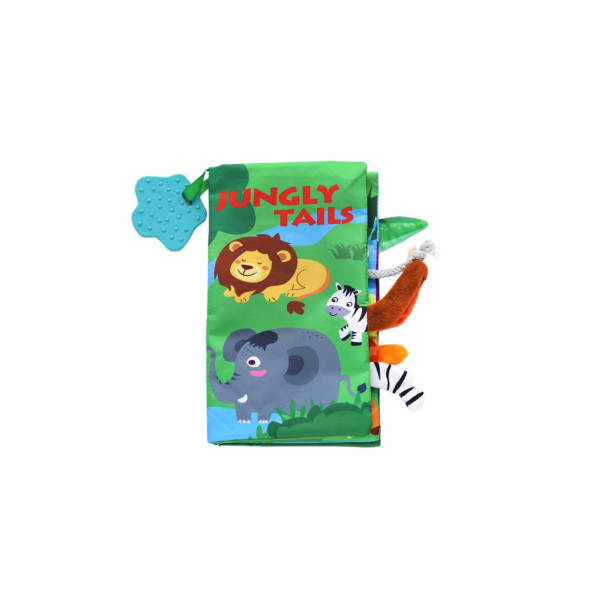 Kikka Boo Εκπαιδευτικό Υφασμάτινο Βιβλιαράκι με Μασητικό Jungly tails 31201010267