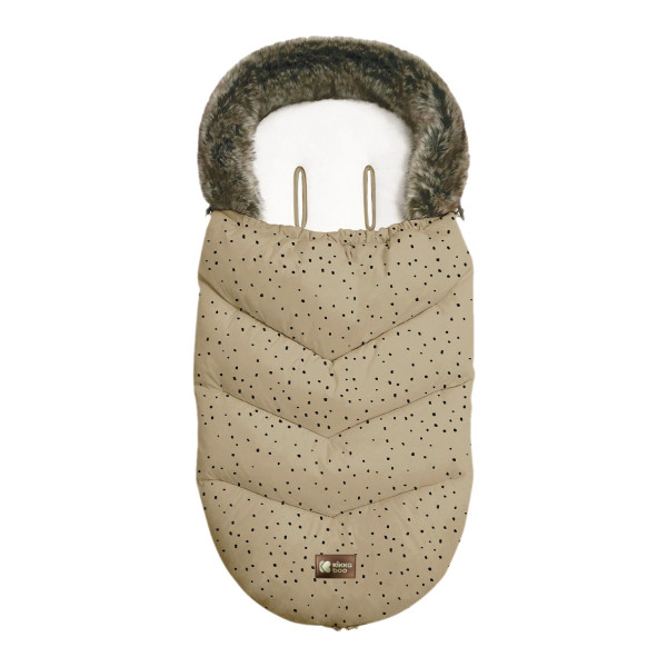 Kikka Boo Ποδόσακος Καροτσιού   95x45cm Luxury Fur Dots Μπεζ 31108040095