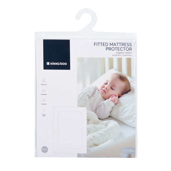 Kikka Boo Αδιάβροχο προστατευτικό υπόστρωμα organic cotton 60/120/15 cm 31105030016