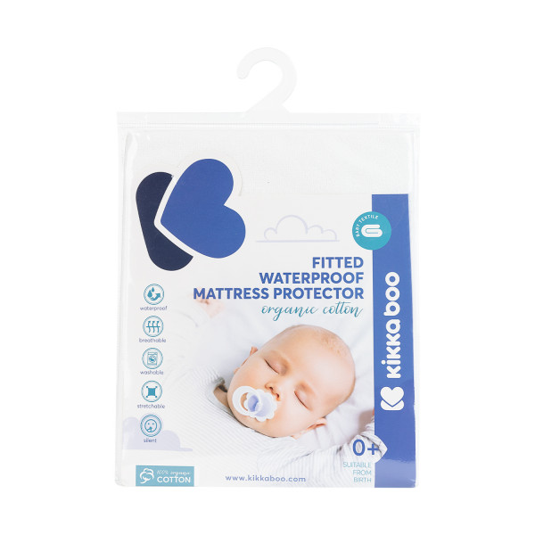 Kikka Boo Αδιάβροχο προστατευτικό υπόστρωμα organic cotton 60/120/15 cm 31105030016