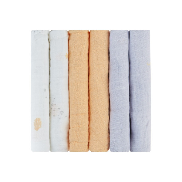 Kikka Boo Πάνες Αγκαλιάς Μουσελίνας 30x30cm 6τμχ  Seally Me 31103010101