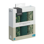 Kikka Boo Πάνες αγκαλιάς από μουσελίνα 3 τμχ 75x75 cm Secret Garden Green 31103010103