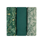 Kikka Boo Πάνες αγκαλιάς από μουσελίνα 3 τμχ 75x75 cm Secret Garden Green 31103010103