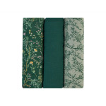 Kikka Boo Πάνες αγκαλιάς από μουσελίνα 3 τμχ 100x100cm Secret Garden Green 31103010104