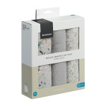 Kikka Boo Πάνες αγκαλιάς από μουσελίνα 75x75 cm 3 τμχ Dreamy Fields Grey 31103010111
