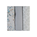 Kikka Boo Πάνες αγκαλιάς από μουσελίνα 75x75 cm 3 τμχ Dreamy Fields Grey 31103010111