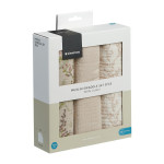 Kikka Boo Πανες Αγκαλιάς από μουσελίνα 75x75 cm 3 τμχ Secret Garden Beige 31103010107