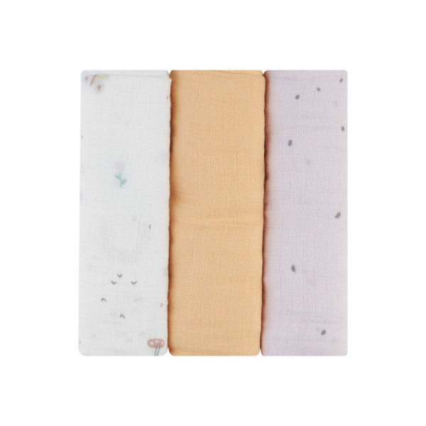 Kikka Boo Πανες Αγκαλιάς από μουσελίνα 75x75 cm 3 τμχ Hedge-hugs 31103010087