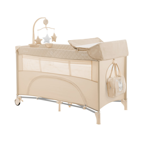 Kikka Boo Παρκοκρέβατο 2 levels Nighty Night Beige 31003010119