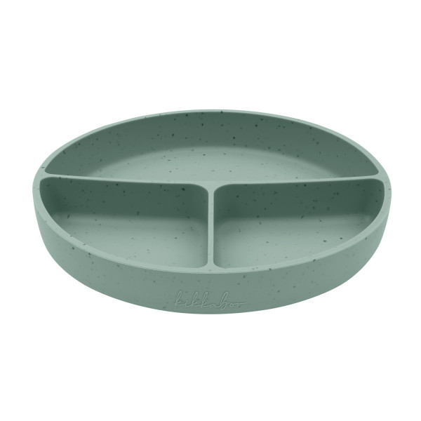 Kikka Boo Divided plate with suction base Platinum Silicone Sage 31302050032